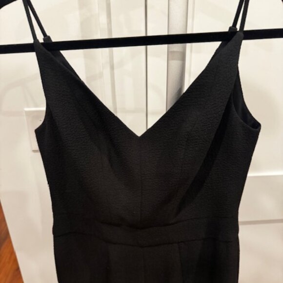 Black Halo Women's Black Maja V-neck Jumpsuit, Size 6 - Picture 4 of 5